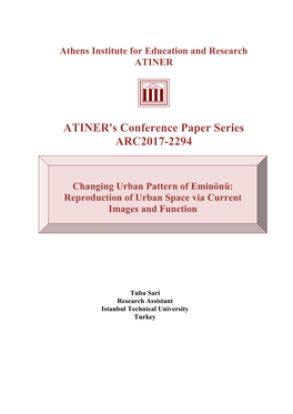 ATINER's Conference Paper Series ARC2017-2294
