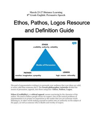 Ethos, Pathos, Logos Resource and Definition Guide