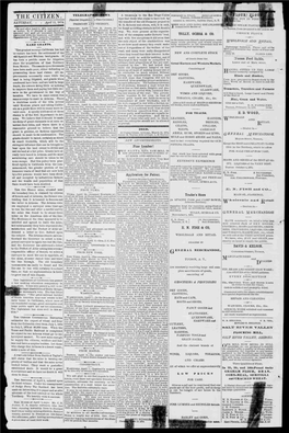 THE CITIZEN. Says Who Claim to Have Lost by Tucson, Arizona Territory