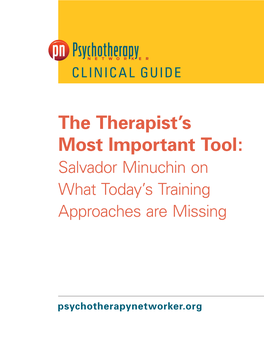 The Therapist's Most Important Tool