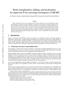 An Improved R-Hat for Assessing Convergence of MCMC