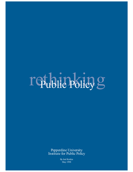 Rethinking Public Policy