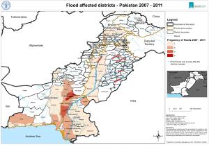 Flood Affected Districts - Pakistan 2007 - 2011