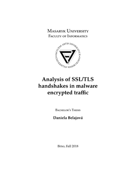 Analysis of SSL/TLS Handshakes in Malware Encrypted Traffic