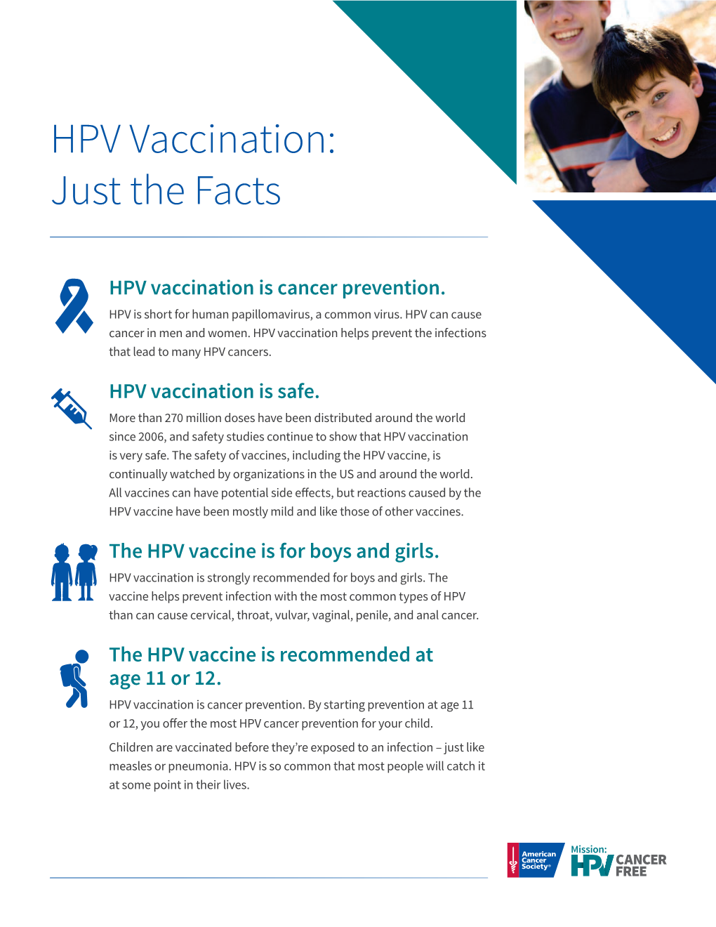 HPV Vaccination: Just the Facts
