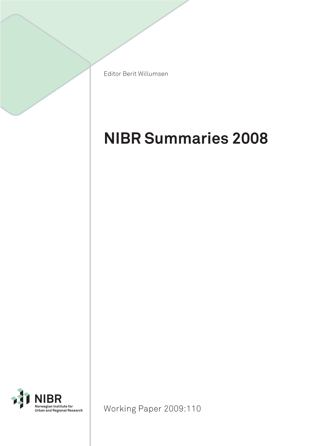 NIBR Summaries 2008