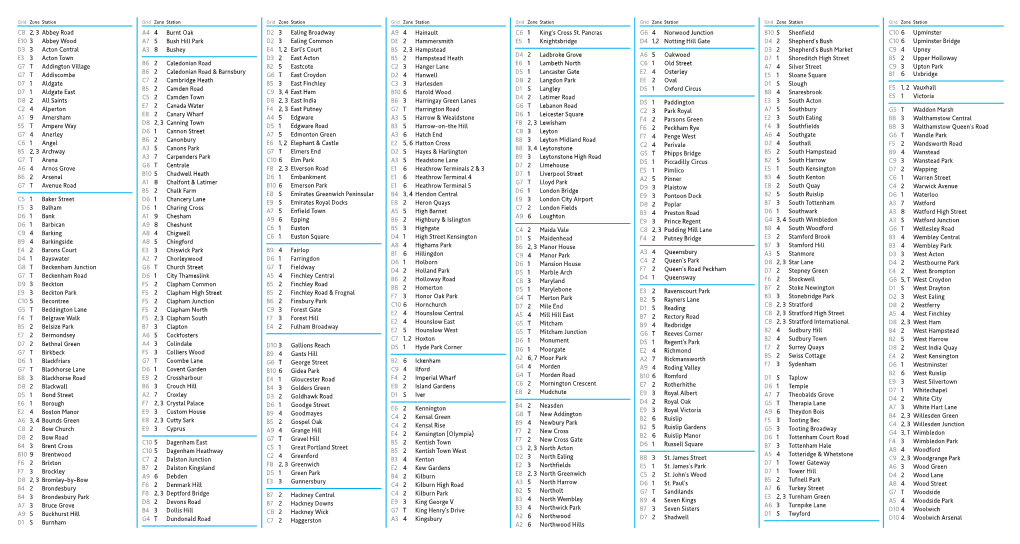 C8 2, 3 Abbey Road E10 3 Abbey Wood D3 3 Acton Central E3 3