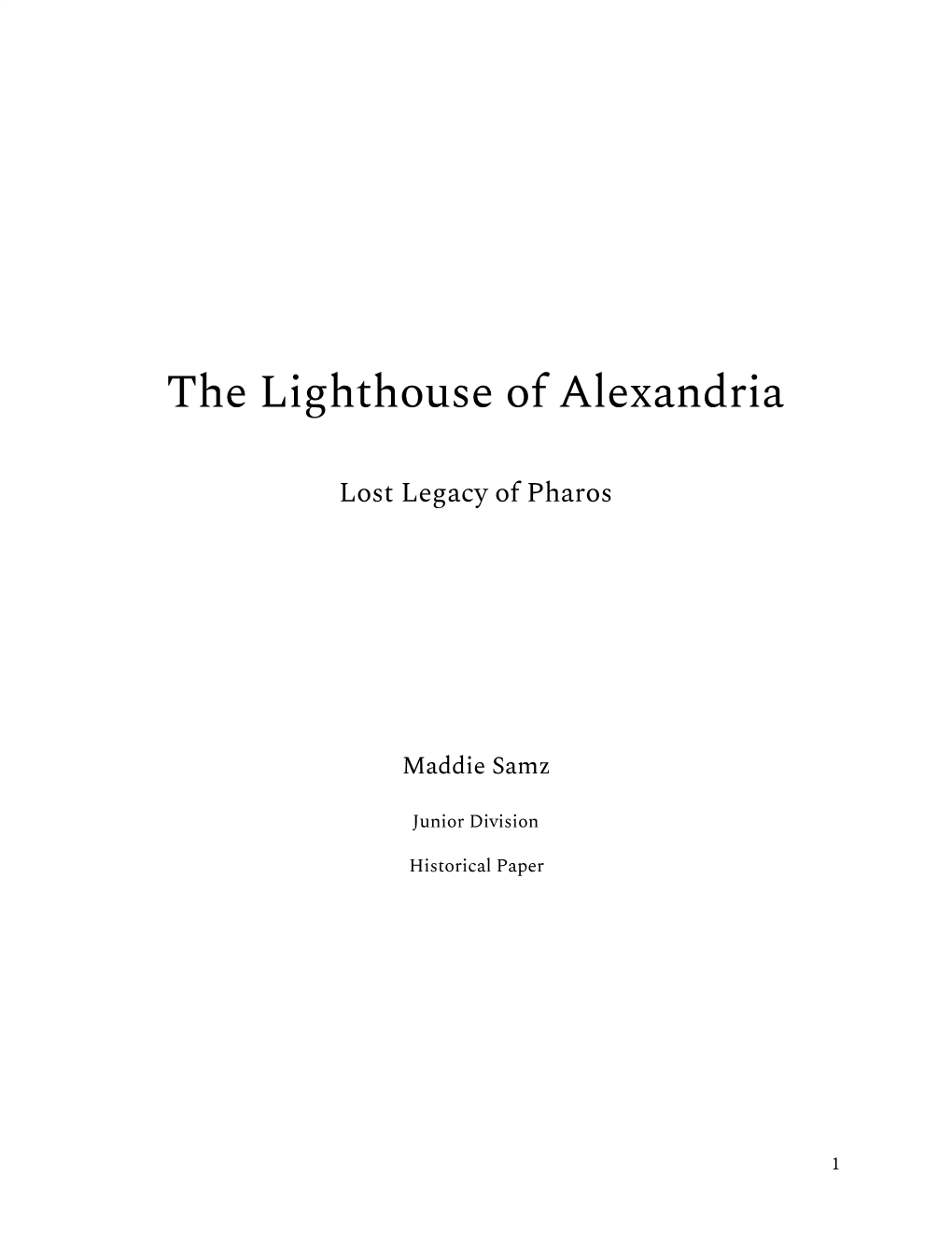 The Lighthouse of Alexandria