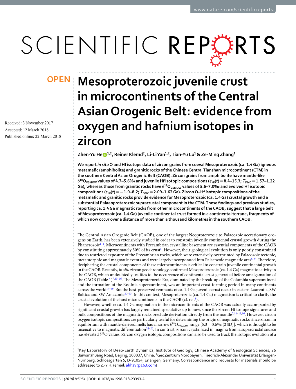 Mesoproterozoic Juvenile Crust in Microcontinents of the Central