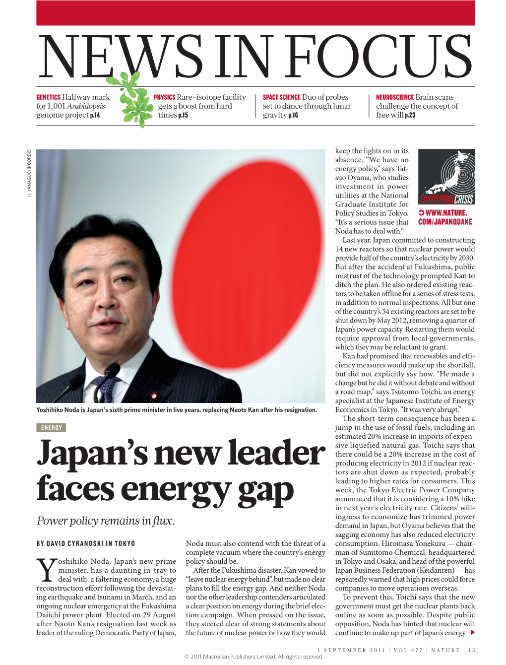 Japan's New Leader Faces Energy