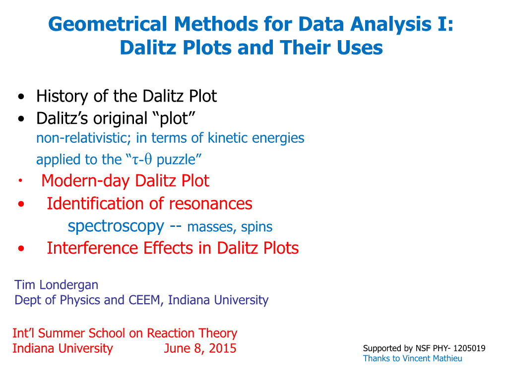 The Dalitz Plot