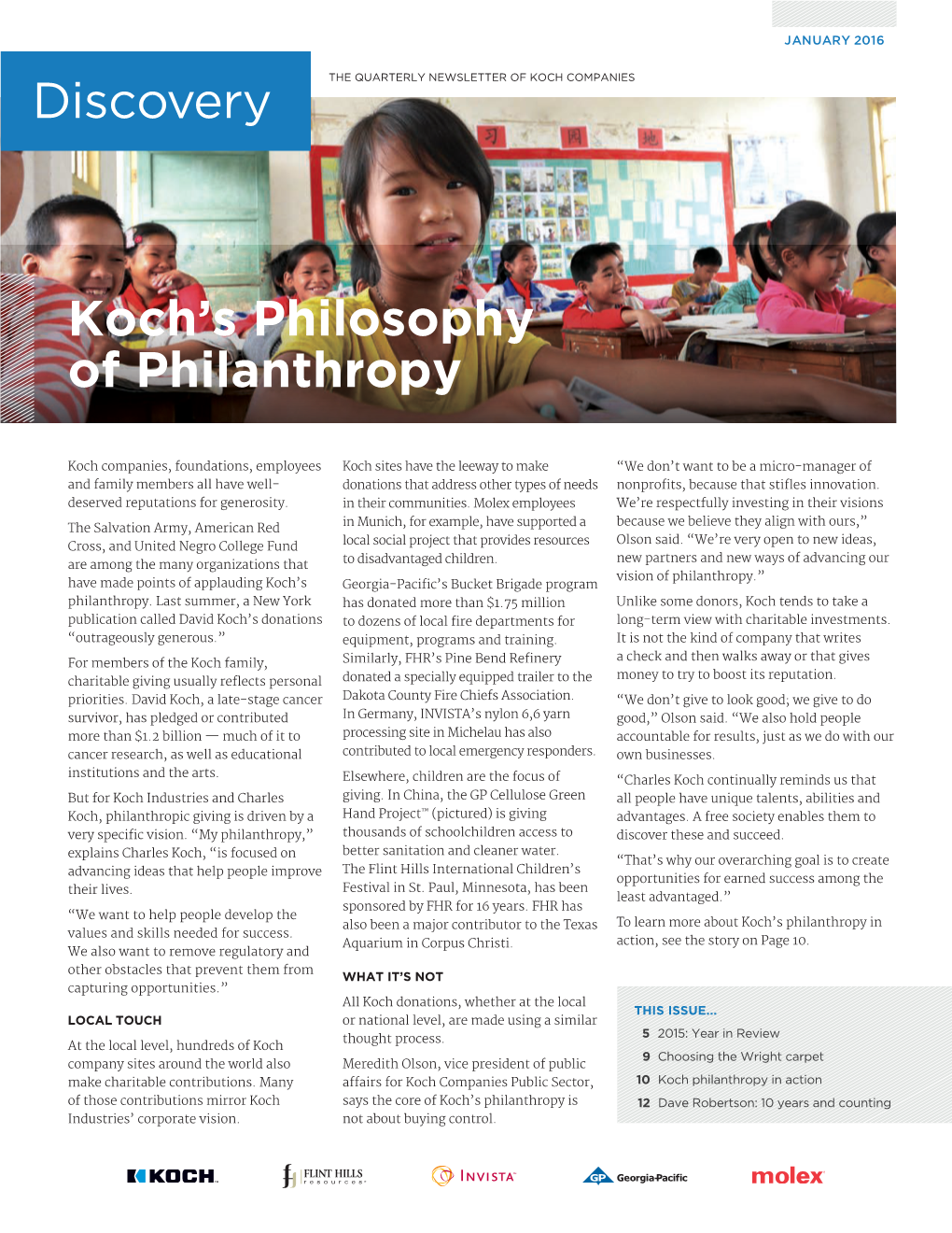 Discovery Koch's Philosophy of Philanthropy