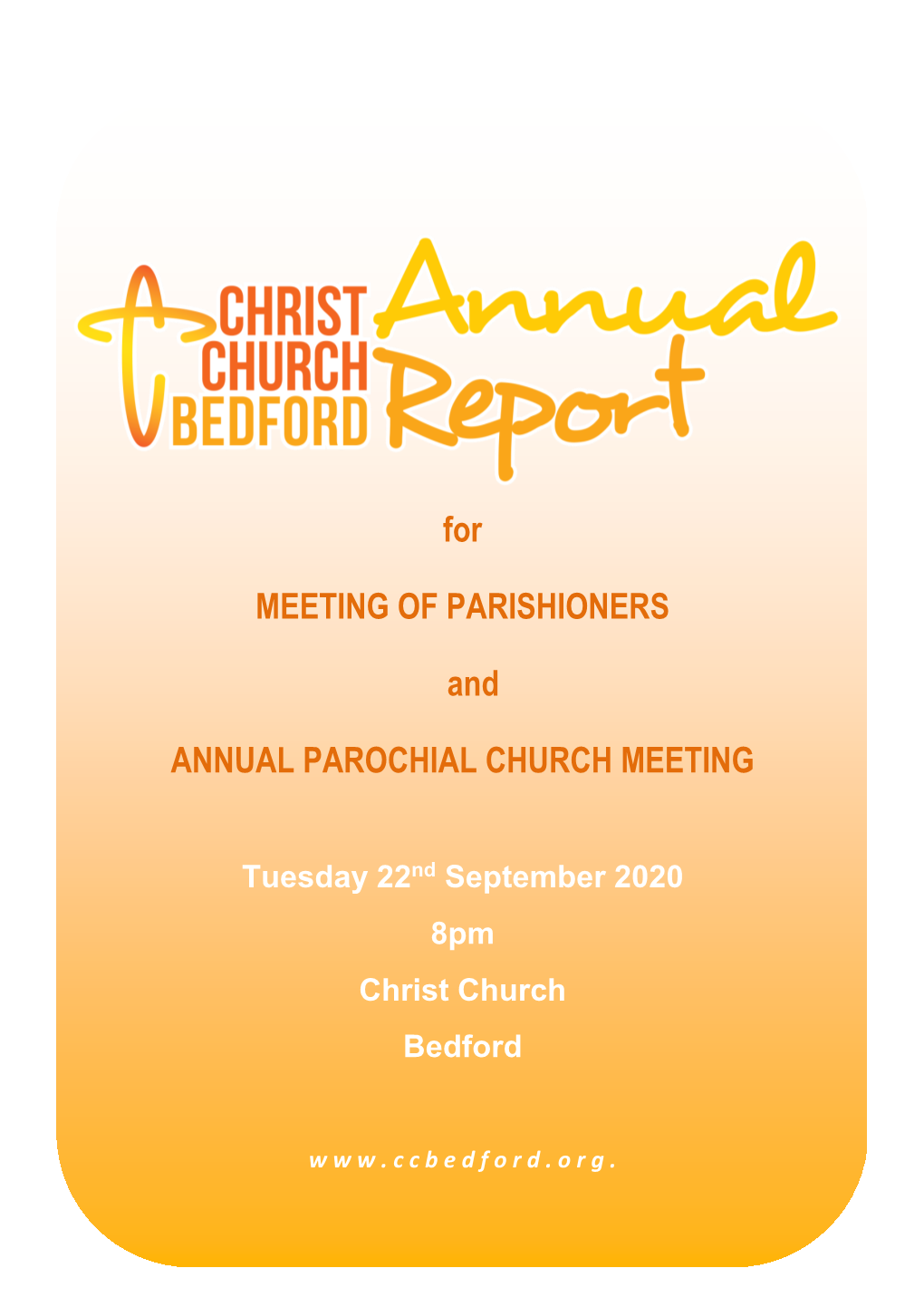 For MEETING of PARISHIONERS and ANNUAL PAROCHIAL CHURCH