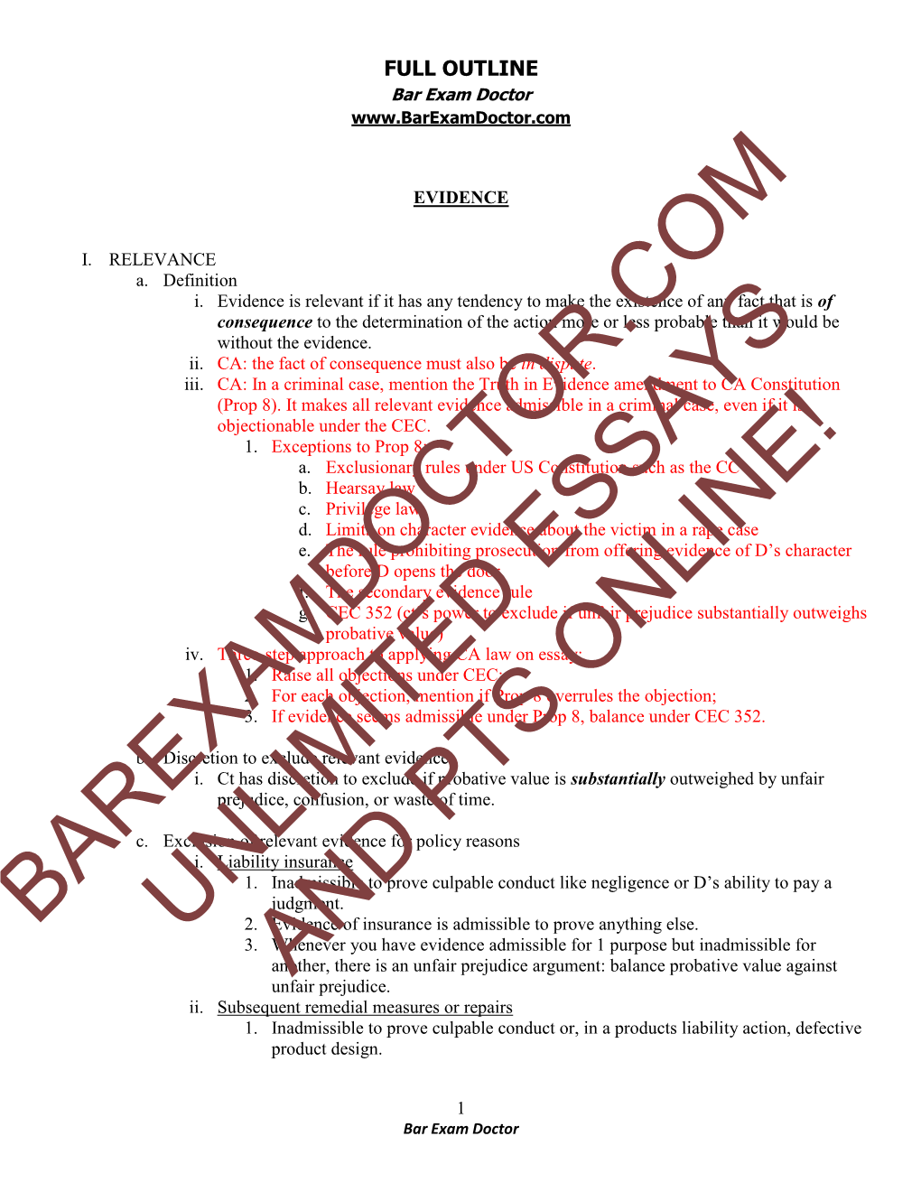 Barexamdoctor.Com Unlimited Essays and Pts Online!