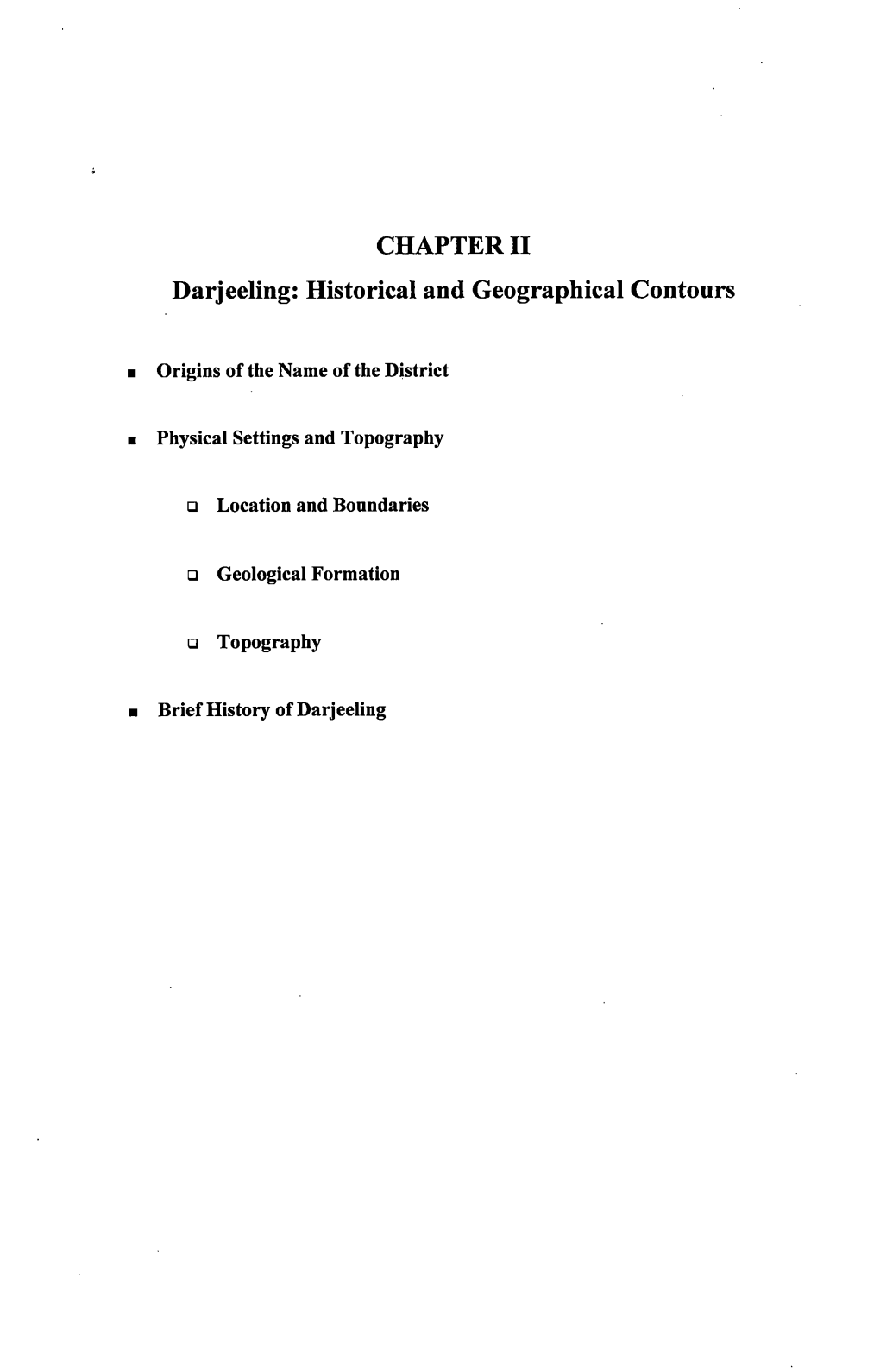 CHAPTER II Darjeeling: Historical and Geographical Contours