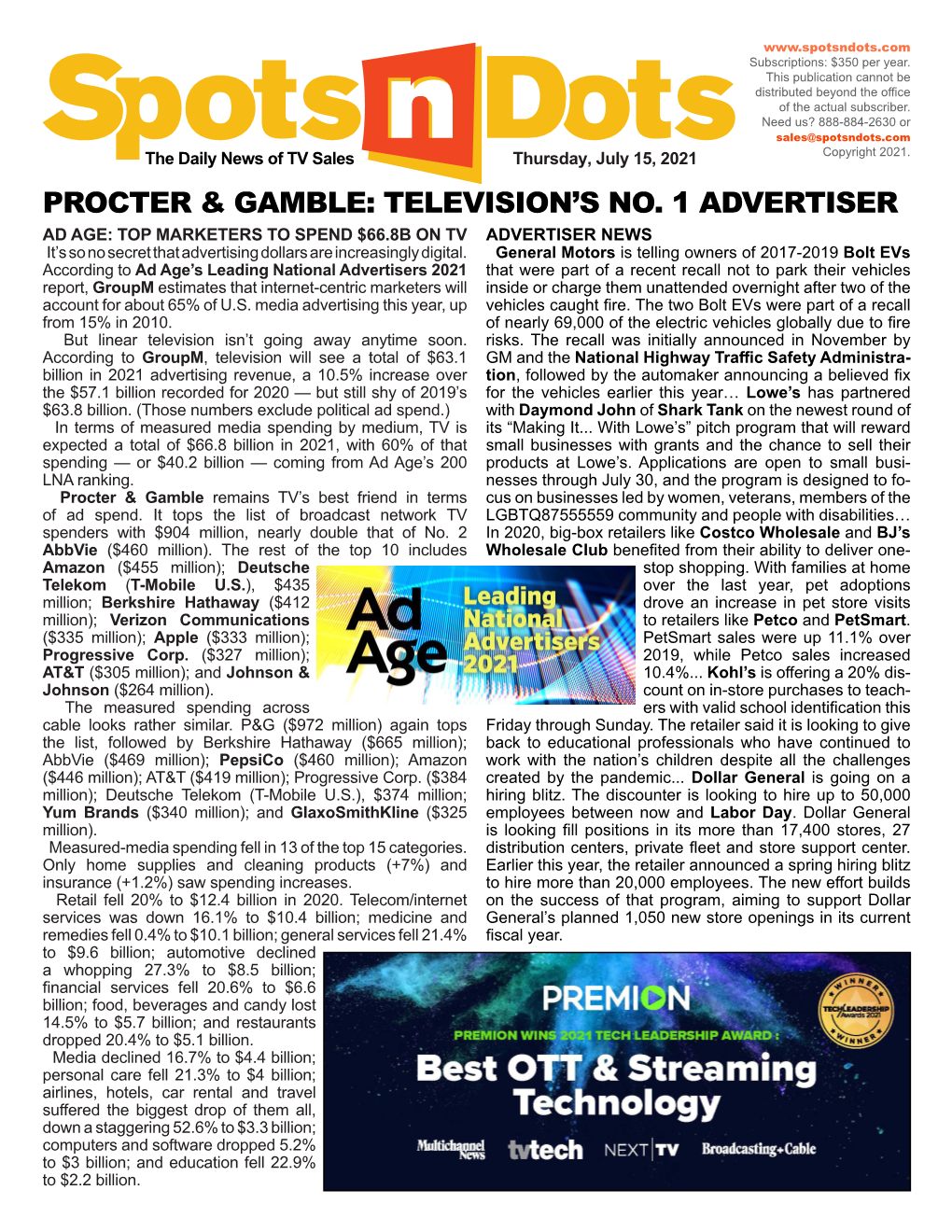 Procter & Gamble: Television's No. 1