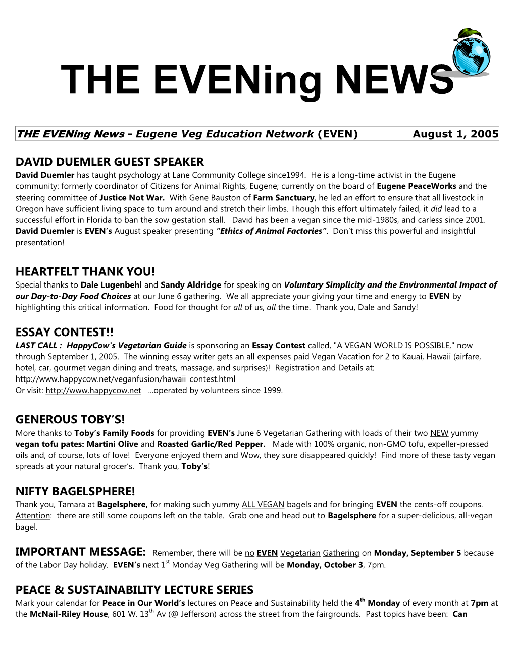 THE Eveningnews