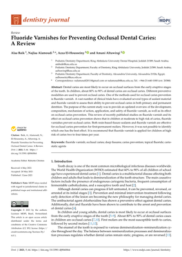 Fluoride Varnishes for Preventing Occlusal Dental Caries: a Review