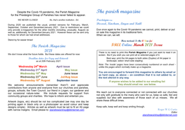 The Parish Magazine the Parish Magazine for the Presteigne Group of Parishes Has Never Failed to Appear