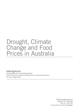 Drought, Climate Change and Food Prices in Australia