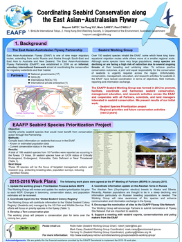 1. Background EAAFP Seabird Species Prioritization Project 2015
