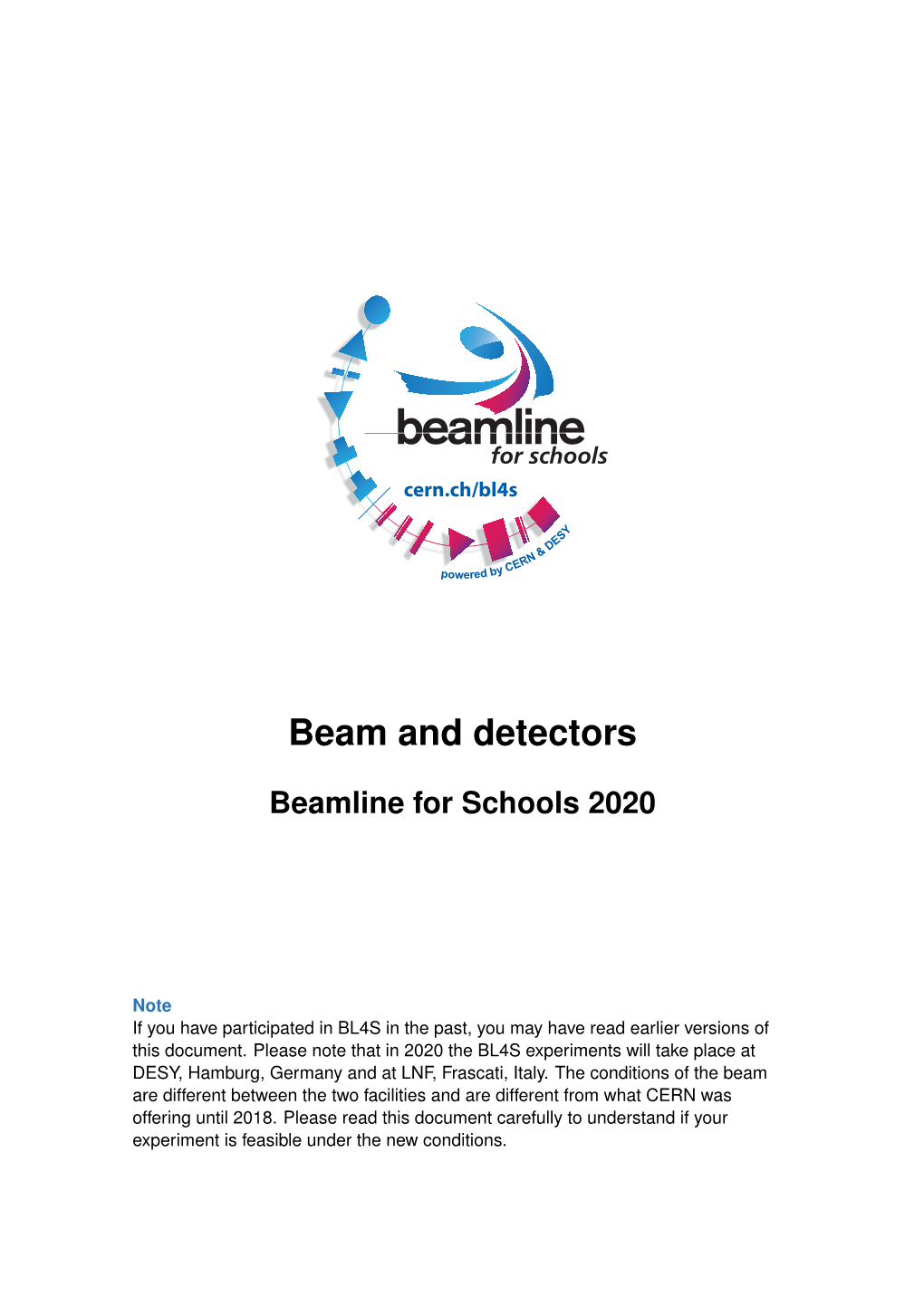 Beam and Detectors