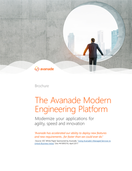 The Avanade Modern Engineering Platform Modernize Your Applications for Agility, Speed and Innovation