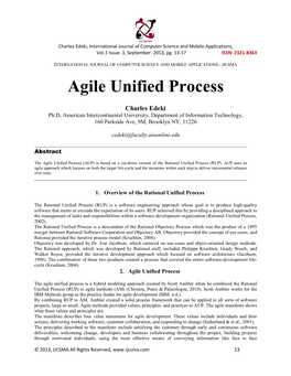 Agile Unified Process
