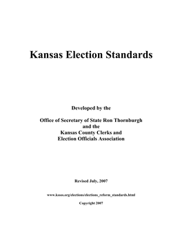 Kansas Election Standards