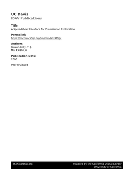 A Spreadsheet Interface for Visualization Exploration
