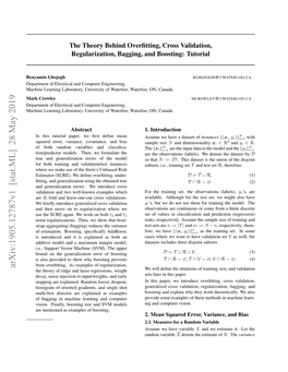 The Theory Behind Overfitting, Cross Validation, Regularization, Bagging