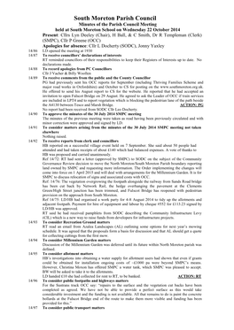 South Moreton Parish Council