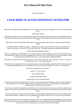 Free Minecraft Skin Packs