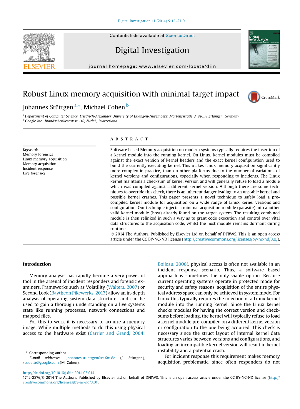 Robust Linux Memory Acquisition with Minimal Target Impact