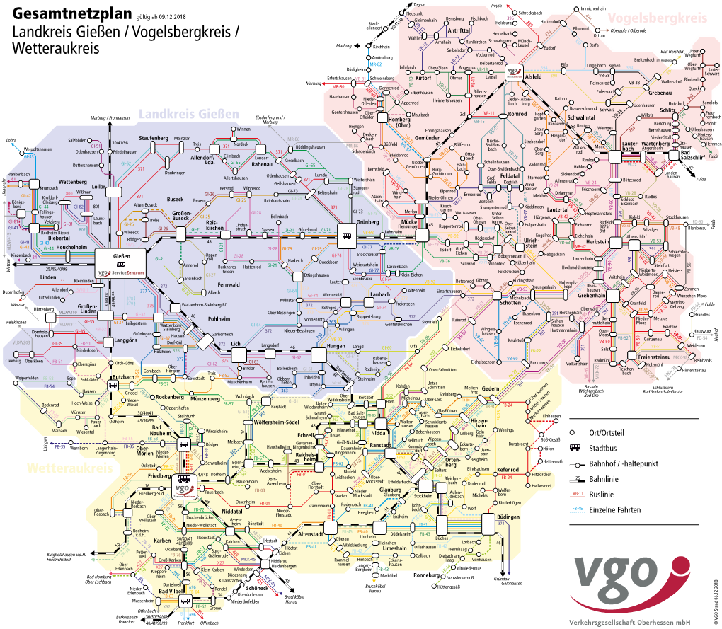 Landkreis Gießen / Vogelsbergkreis / Wetteraukreis