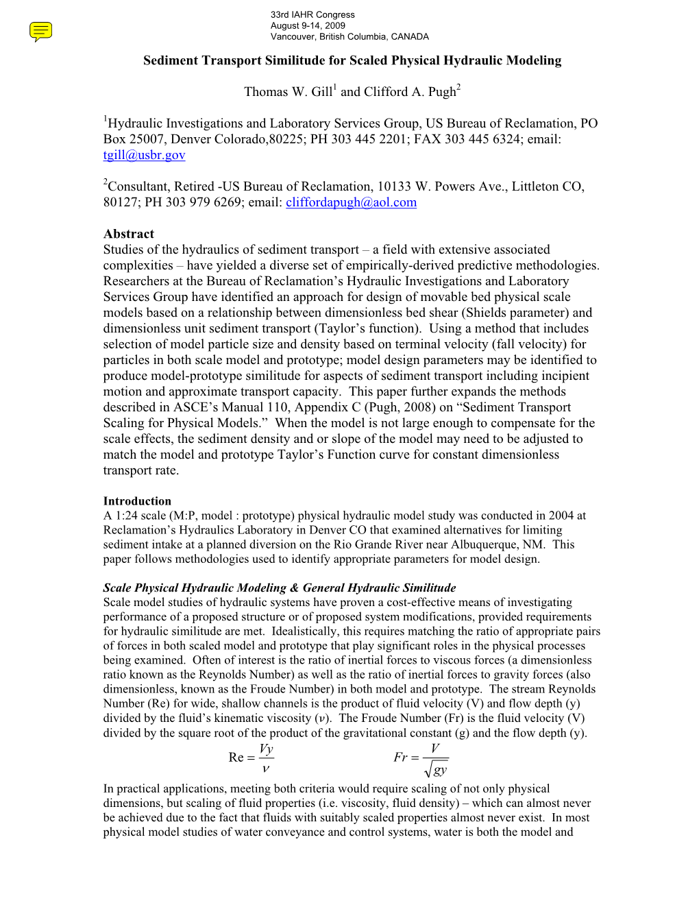 Sediment Transport Similitude for Scaled Physical Hydraulic Modeling