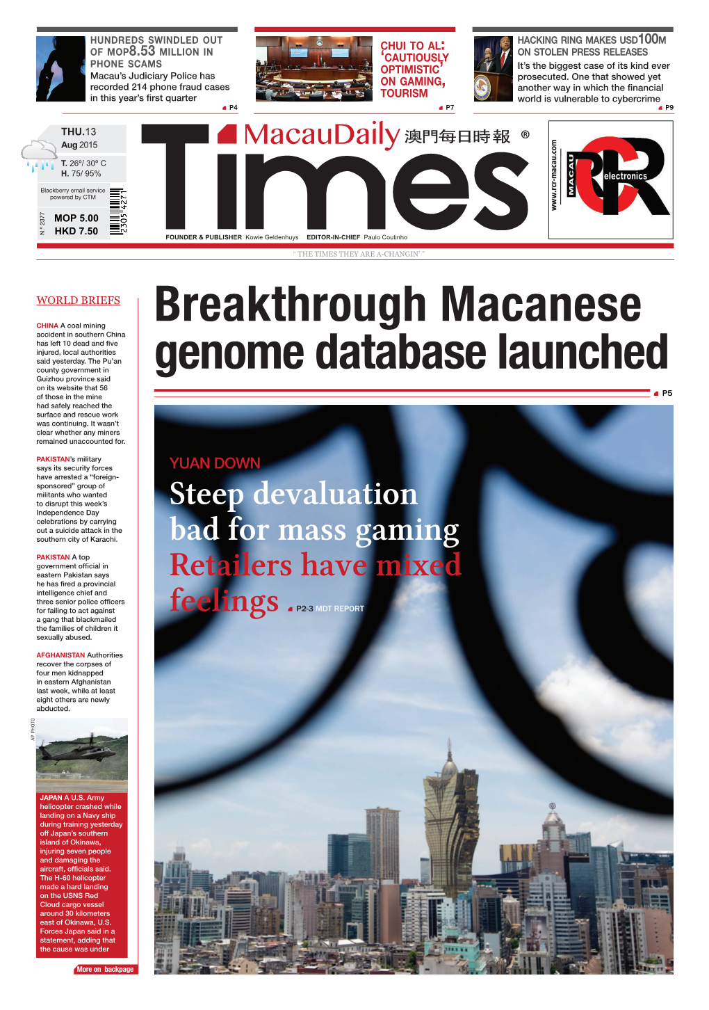 Breakthrough Macanese Genome Database Launched
