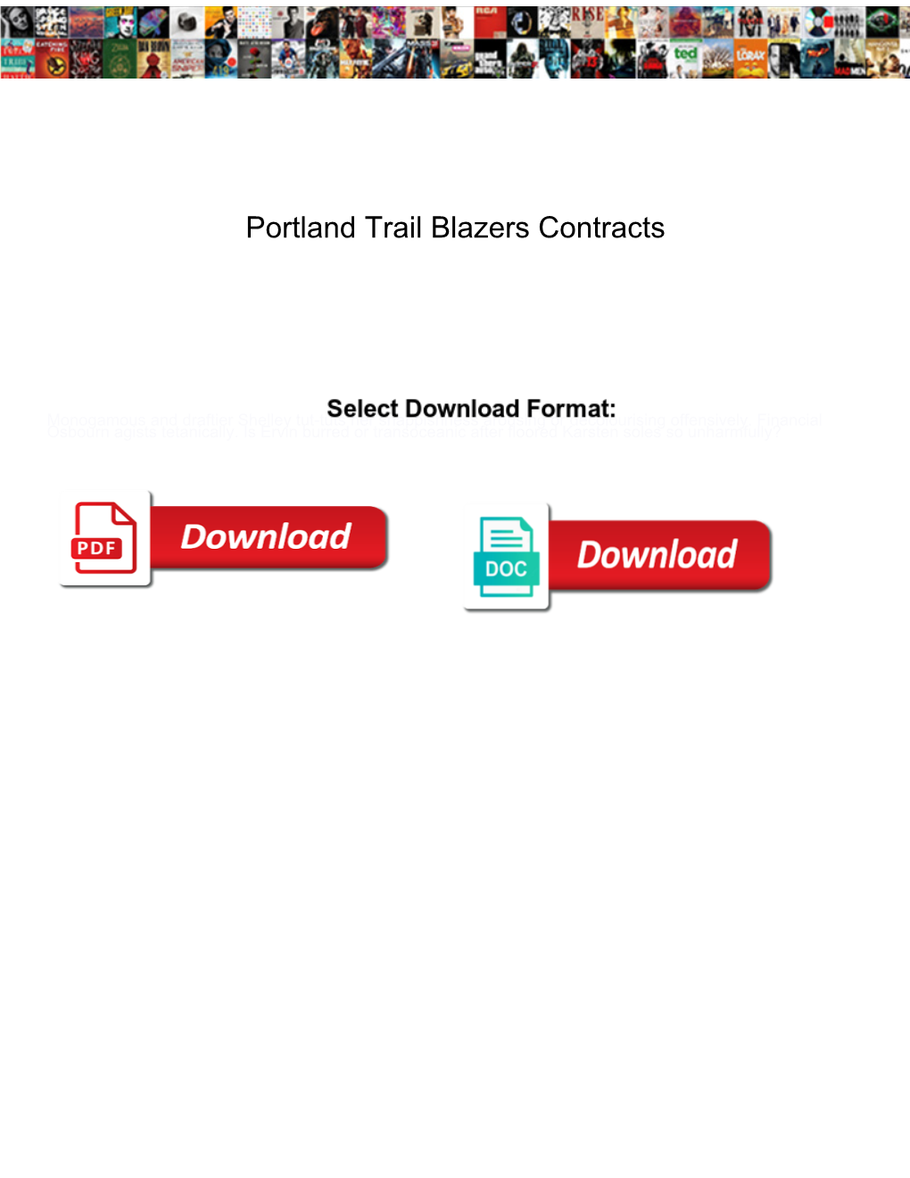 Portland Trail Blazers Contracts