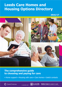 View Leeds Care Homes and Housing Options Directory 2016
