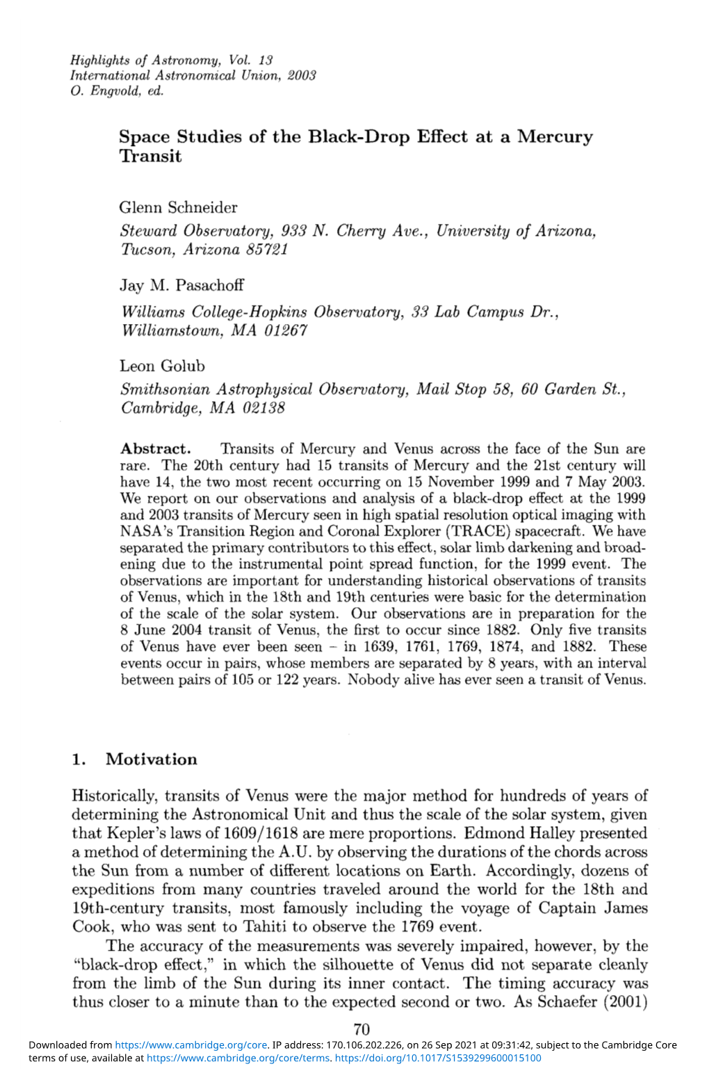 Space Studies of the Black-Drop Effect at a Mercury Transit