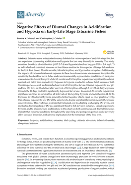 Negative Effects of Diurnal Changes in Acidification and Hypoxia on Early-Life Stage Estuarine Fishes
