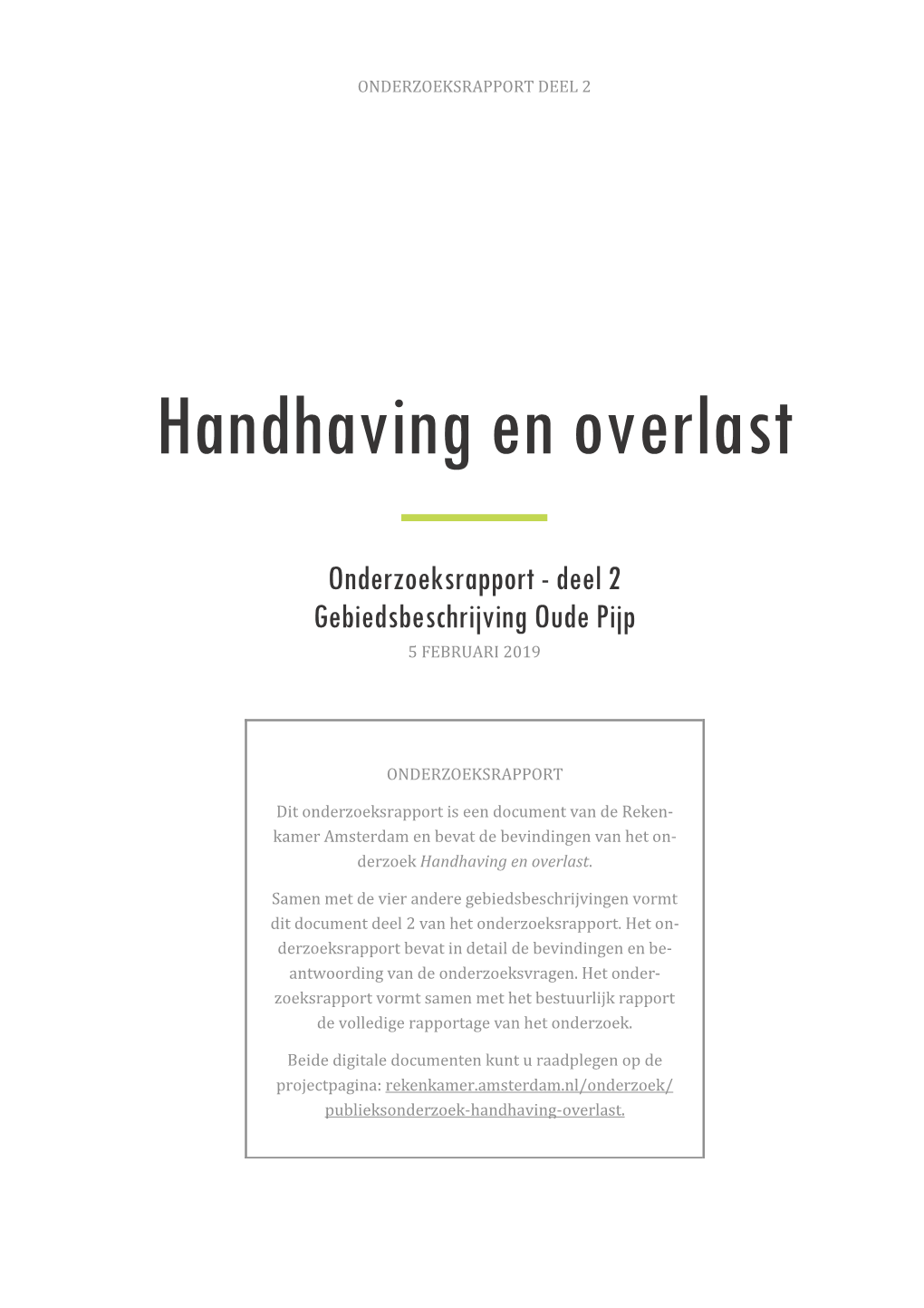 Handhaving En Overlast