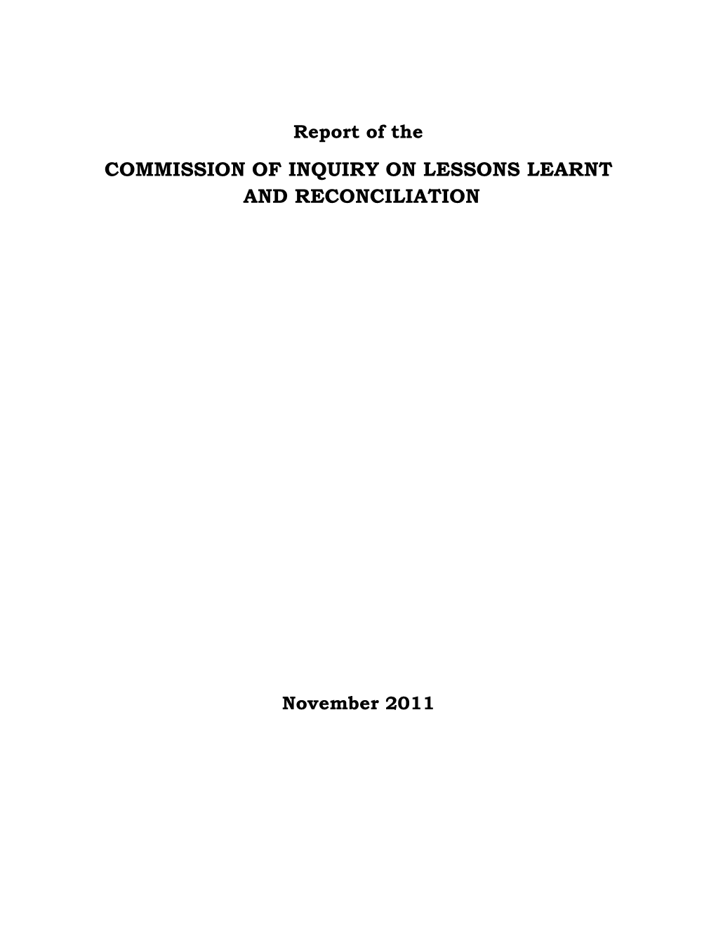 Commission of Inquiry on Lessons Learnt and Reconciliation