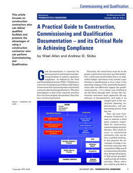 A Practical Guide to Construction, Commissioning and Qualification Documentation – and Its Critical Role in Achieving Complian