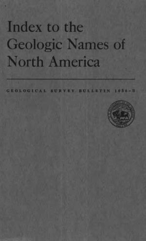 Index to the Geologic Names of North America