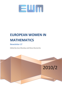 EUROPEAN WOMEN in MATHEMATICS Newsletter 17