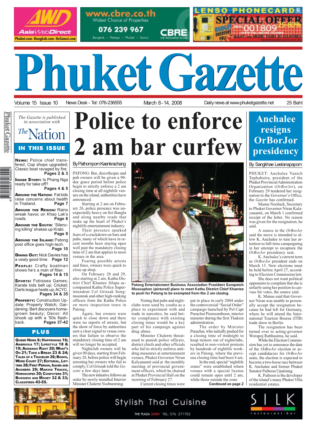 Police to Enforce 2 Am Bar Curfew