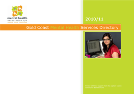 Gold Coast Mental Health Resource Directory