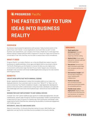 Progress Pacific: the Fastest Way to Turn Ideas Into Business Reality