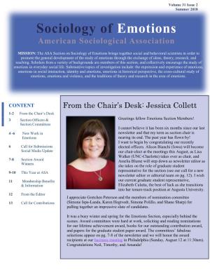 Sociology of Emotions American Sociological Association